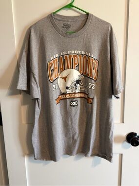 Blue 84 Texas Longhorns Gray Champion Graphic Tee with Orange Accents